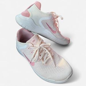 *sold* Nike Free Run 5 pink and white trainers